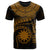 Nauru Polynesian Custom T Shirt Nauru Waves (Golden) Unisex Golden - Polynesian Pride