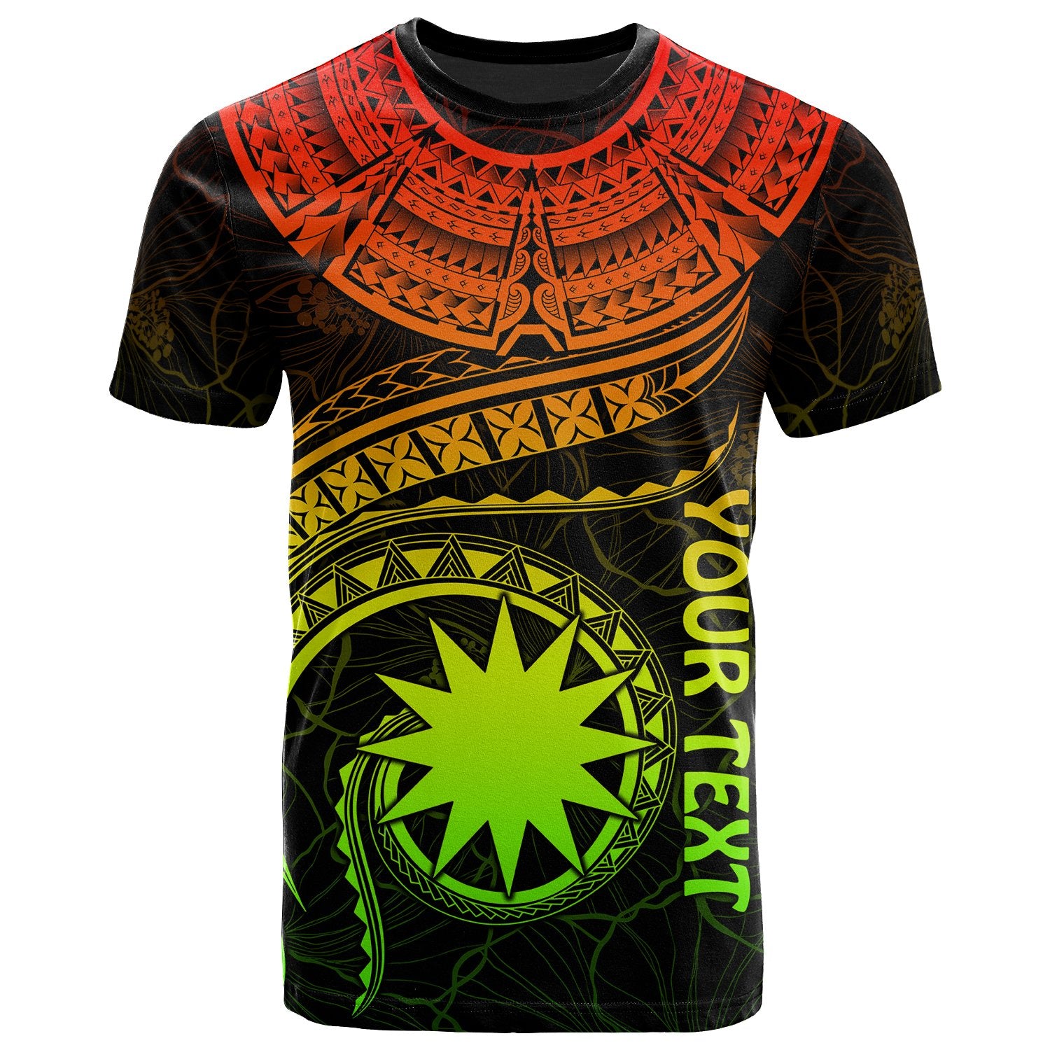 Nauru Polynesian Custom T Shirt Nauru Waves (Reggae) Unisex Art - Polynesian Pride