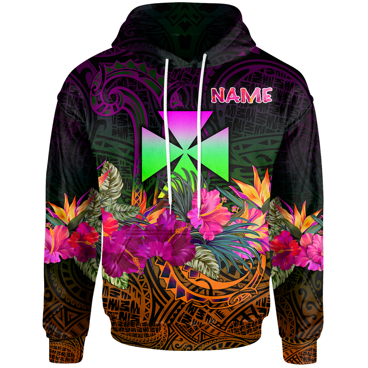Wallis and Futuna Custom Hoodie Summer Hibiscus Unisex Reggae - Polynesian Pride