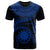 Nauru Polynesian Custom T Shirt Nauru Waves (Blue) Unisex Blue - Polynesian Pride