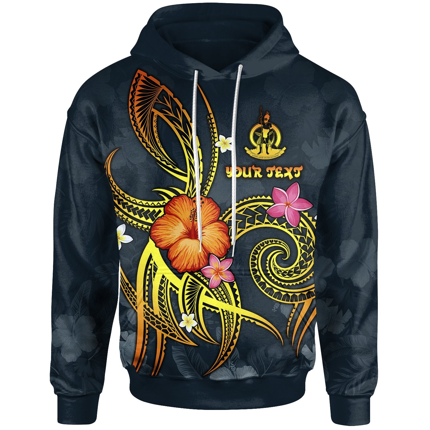 Vanuatu Polynesian Custom Hoodie Legend of Vanuatu (Blue) Unisex Blue - Polynesian Pride