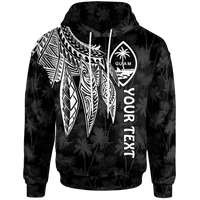 Guam Custom Hoodie Polynesian Wings (White) Unisex White - Polynesian Pride