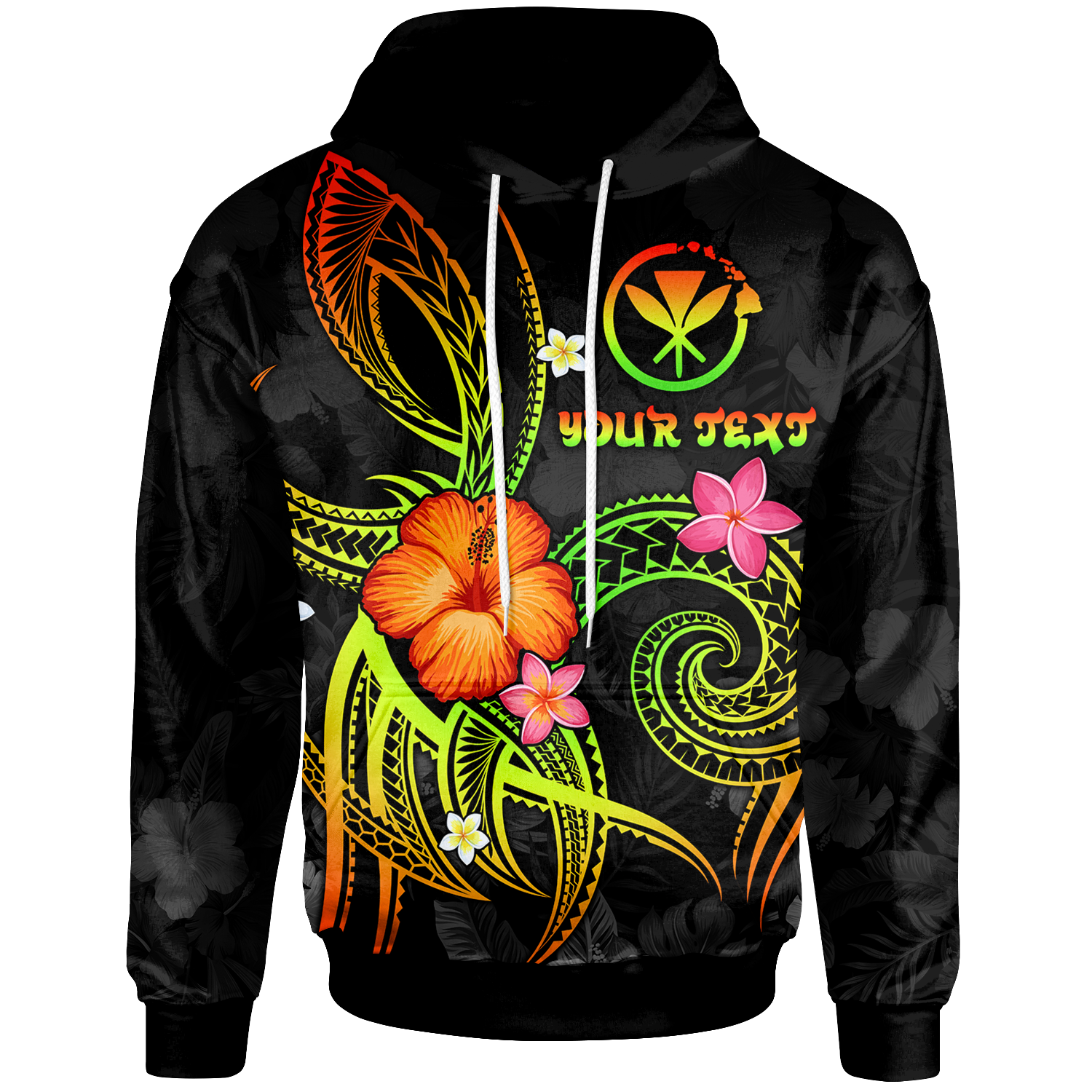 Polynesian Hawaii Custom Hoodie Legend of Kanaka Maoli (Reggae) Unisex Reggae - Polynesian Pride