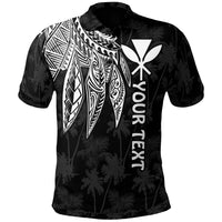 Hawaii Custom Polo Shirt Kanaka Maoli with Polynesian Wings (White) Unisex White - Polynesian Pride