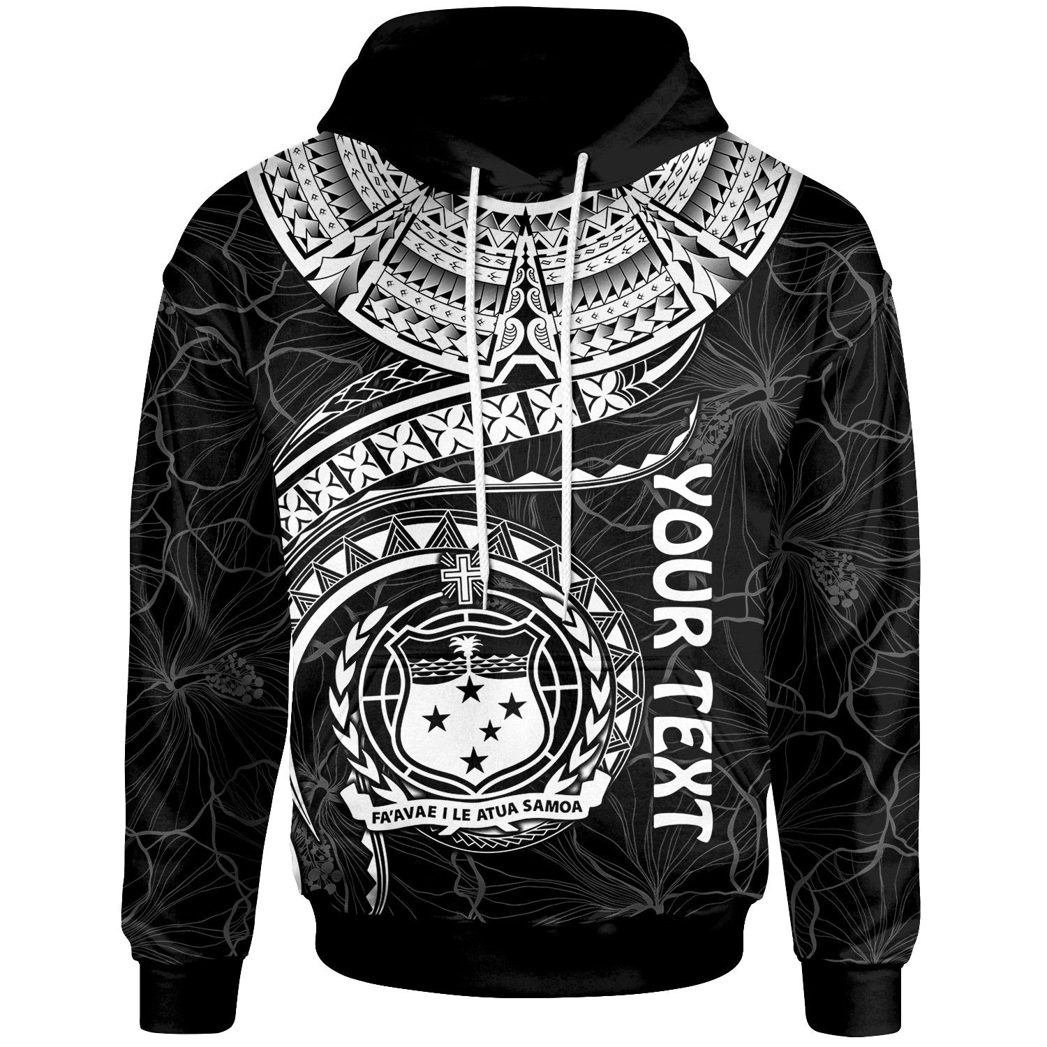 Polynesian Samoa Custom Hoodie Samoan Waves (White) Unisex White - Polynesian Pride