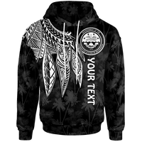 Federated States of Micronesia Custom Hoodie Polynesian Wings (White) Unisex White - Polynesian Pride
