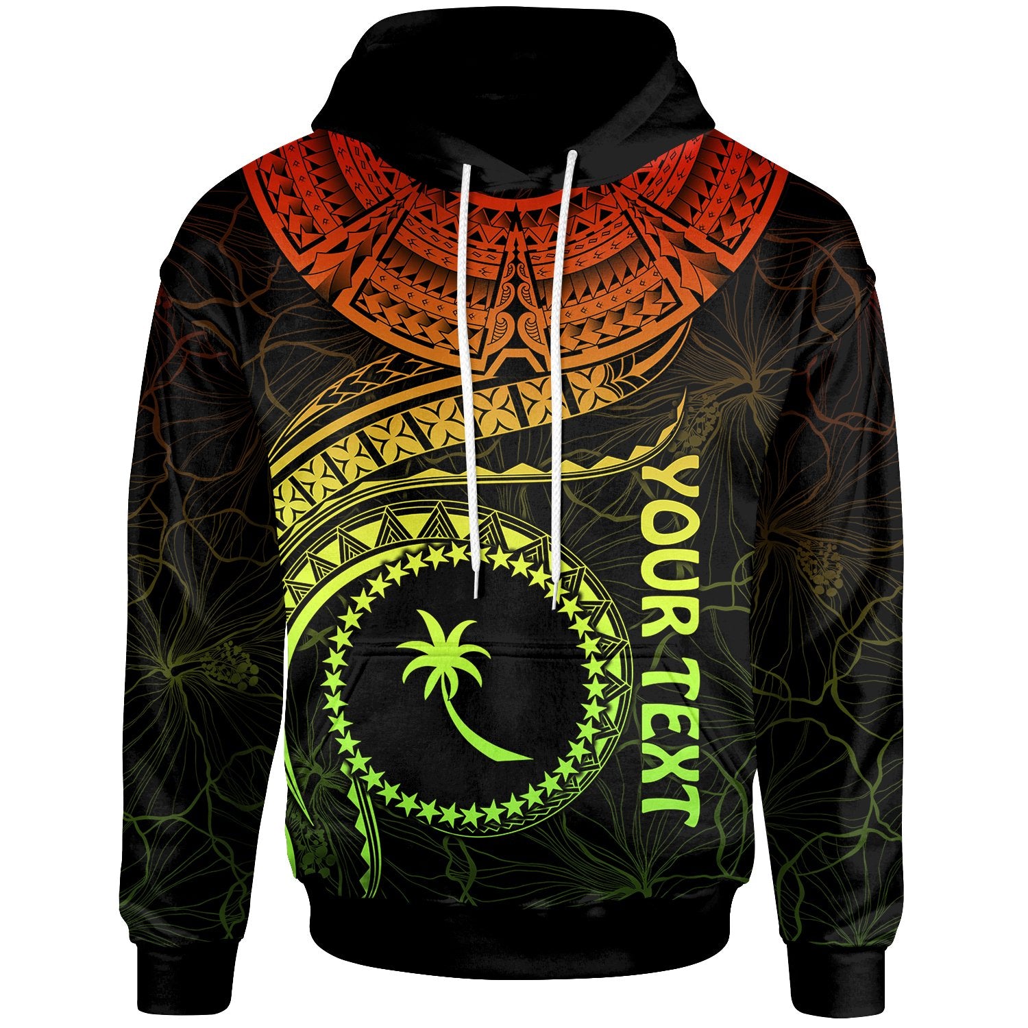 Chuuk Polynesian Custom Hoodie Chuuk Waves (Reggae) Unisex Reggae - Polynesian Pride