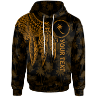 Chuuk Custom Hoodie Polynesian Wings (Golden) Unisex Golden - Polynesian Pride