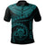 Tuvalu Polynesian Custom Polo Shirt Tuvalu Waves (Turquoise) Unisex Turquoise - Polynesian Pride