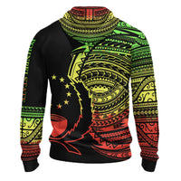 Pohnpei Hoodie Micronesia Reggae Patterns With Coat of Arms - Polynesian Pride