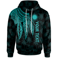 Marshall Islands Custom Hoodie Polynesian Wings (Turquoise) Unisex Turquoise - Polynesian Pride