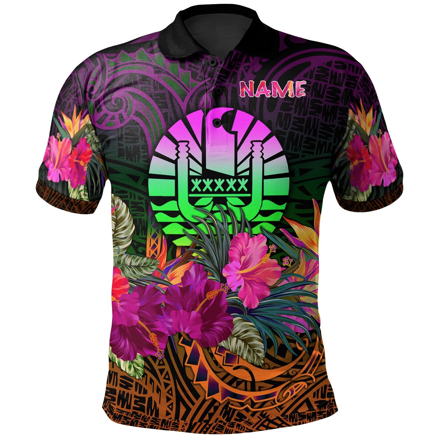 Tahiti Polynesian Custom Polo Shirt Summer Hibiscus Unisex Reggae - Polynesian Pride