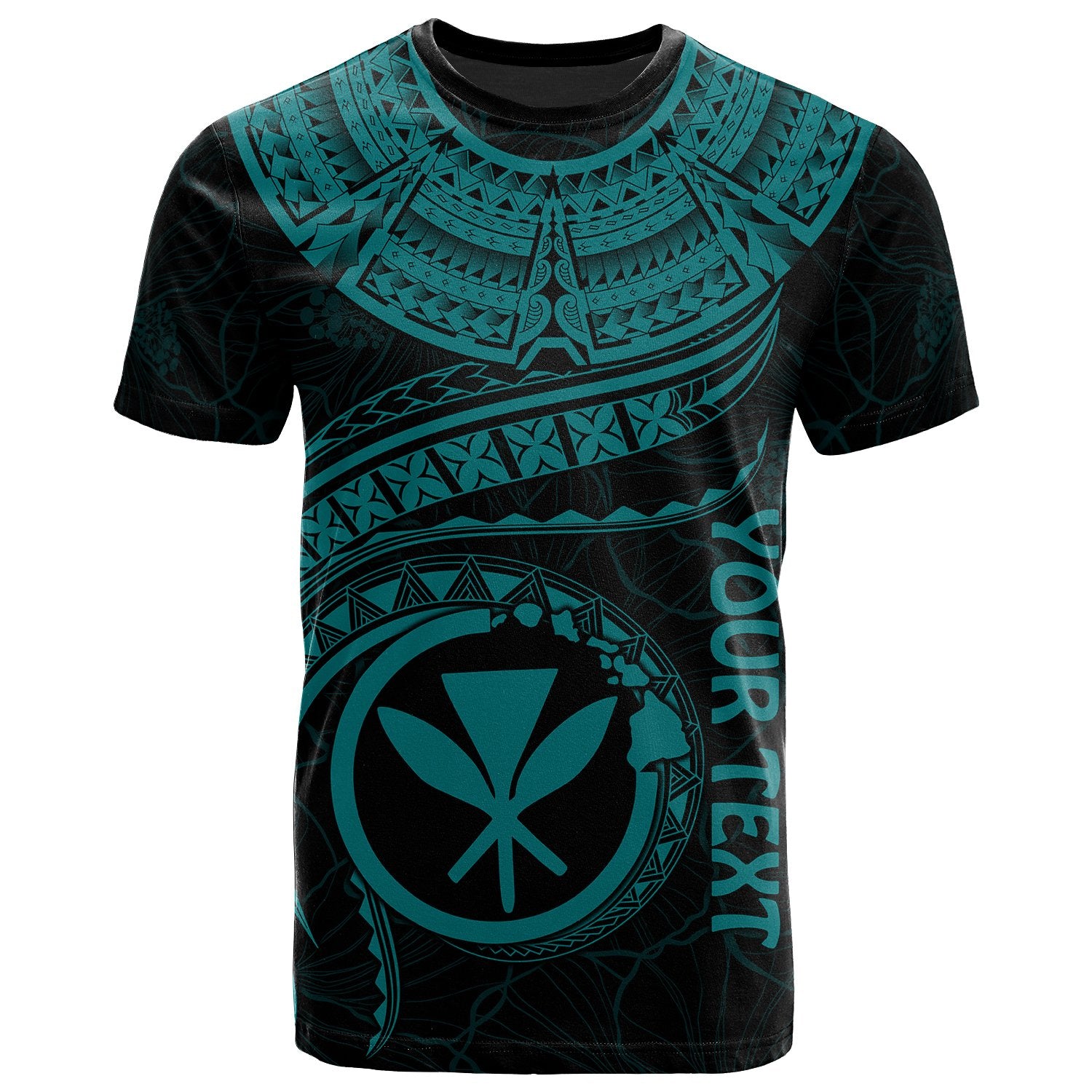 Polynesian Hawaii Kanaka Maoli Custom T Shirt Hawaiian Waves (Turquoise) Unisex Art - Polynesian Pride