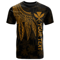 Polynesian Hawaii Kanaka Maoli Custom T shirt Polynesian Wings (Golden) Unisex Golden - Polynesian Pride