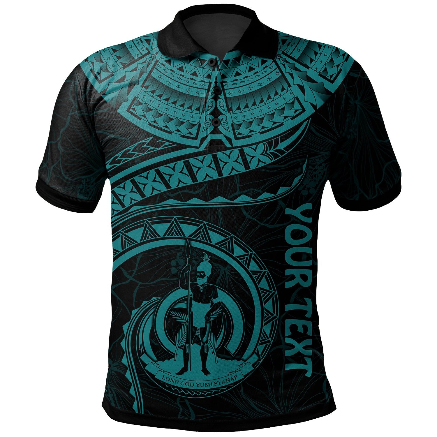 Vanuatu Polynesian Custom Polo Shirt Vanuatu Waves (Turquoise) Unisex Turquoise - Polynesian Pride