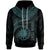 Nauru Polynesian Custom Hoodie Nauru Waves (Turquoise) Unisex Turquoise - Polynesian Pride