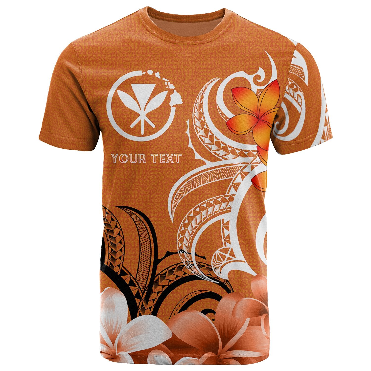 Custom Hawaii Custom T Shirt Hawaiian Spirit Unisex Orange - Polynesian Pride