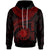 Nauru Polynesian Custom Hoodie Nauru Waves (Red) Unisex Red - Polynesian Pride