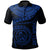 Polynesian Hawaii Custom Polo Shirt Maui Polynesian Waves (Blue) Unisex Black - Polynesian Pride