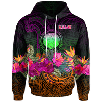 Northern Mariana Islands Polynesian Custom Hoodie Summer Hibiscus Unisex Reggae - Polynesian Pride
