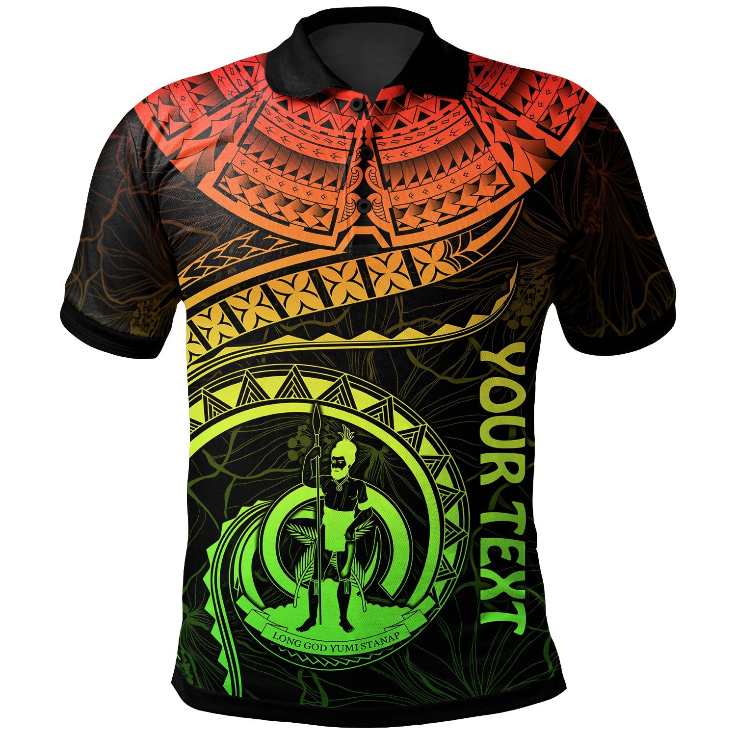 Vanuatu Polynesian Custom Polo Shirt Vanuatu Waves (Reggae) Unisex Reggae - Polynesian Pride