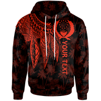 Pohnpei Custom Hoodie Polynesian Wings (Red) Unisex Red - Polynesian Pride