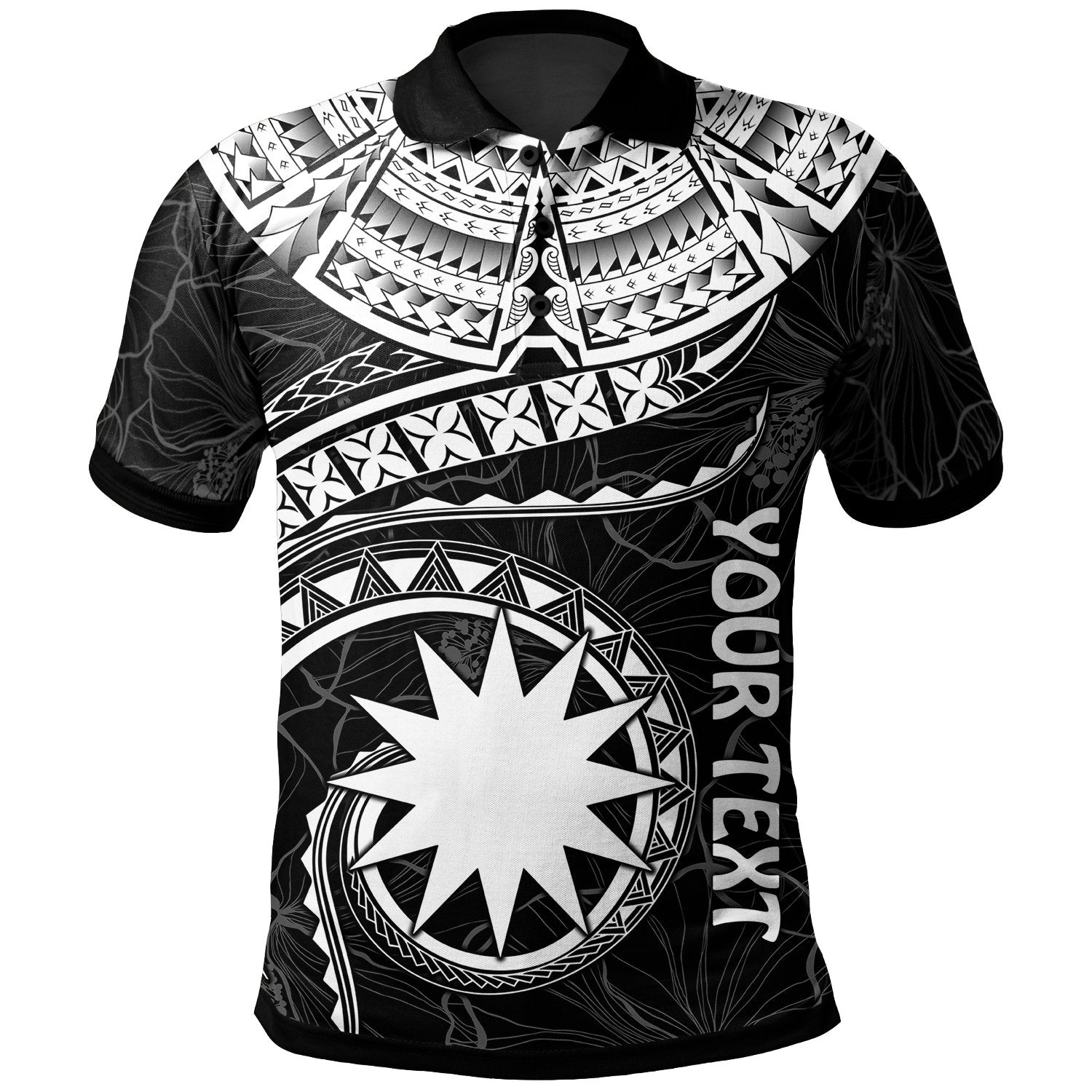 Nauru Polynesian Custom Polo Shirt Nauru Waves (White) Unisex White - Polynesian Pride