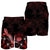 Samoa Polynesian Men's Shorts - Turtle With Blooming Hibiscus Red - Polynesian Pride