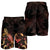 Pohnpei Polynesian Men's Shorts - Turtle With Blooming Hibiscus Gold - Polynesian Pride