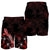 Niue Polynesian Men's Shorts - Turtle With Blooming Hibiscus Red - Polynesian Pride