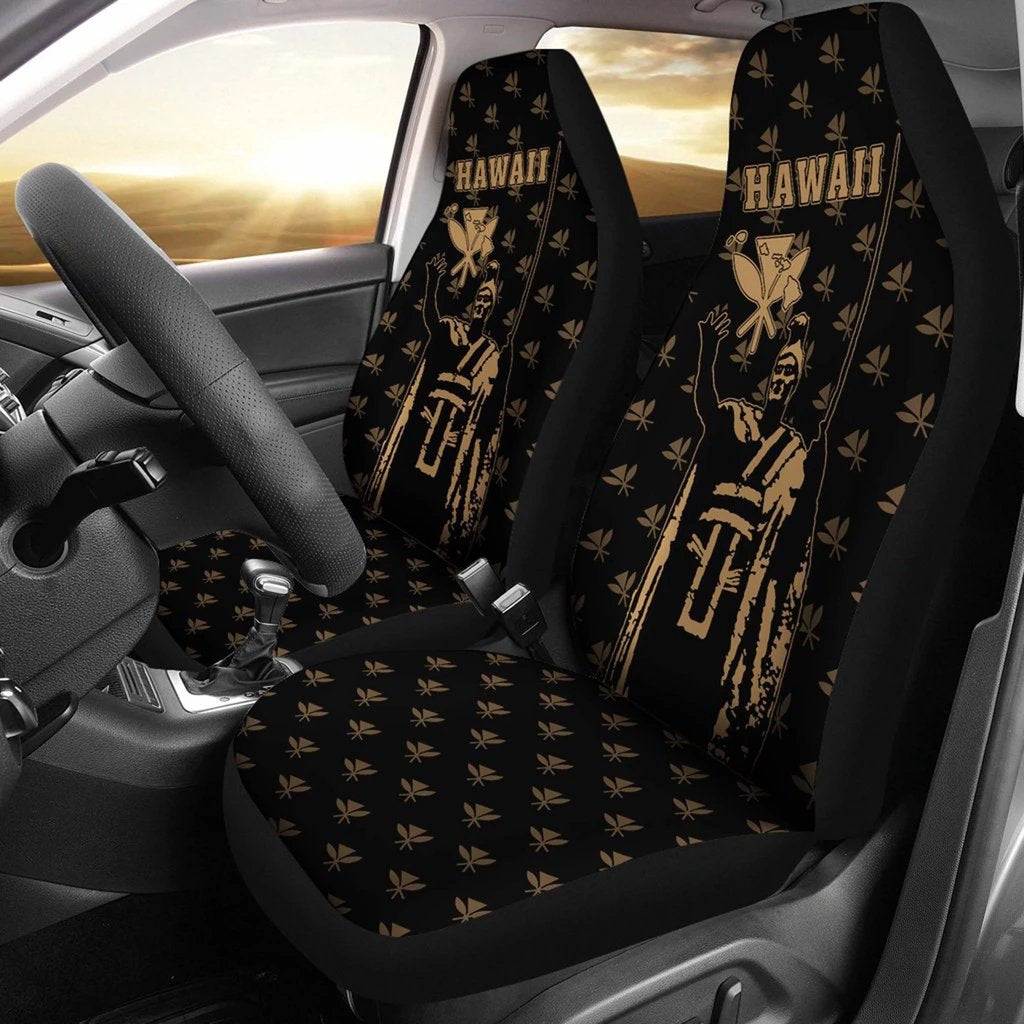 Hawaii King Kanaka Maoli Golden Car Seat Covers - Polynesian Pride