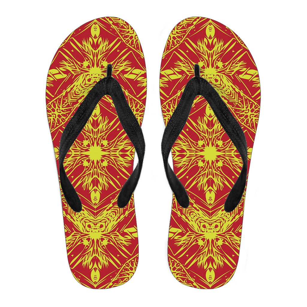 Polynesian Flip Flops Orange Women's Flip Flops Black - Polynesian Pride