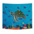 Sea Cartoon Tapestry Wall Tapestry Blue - Polynesian Pride