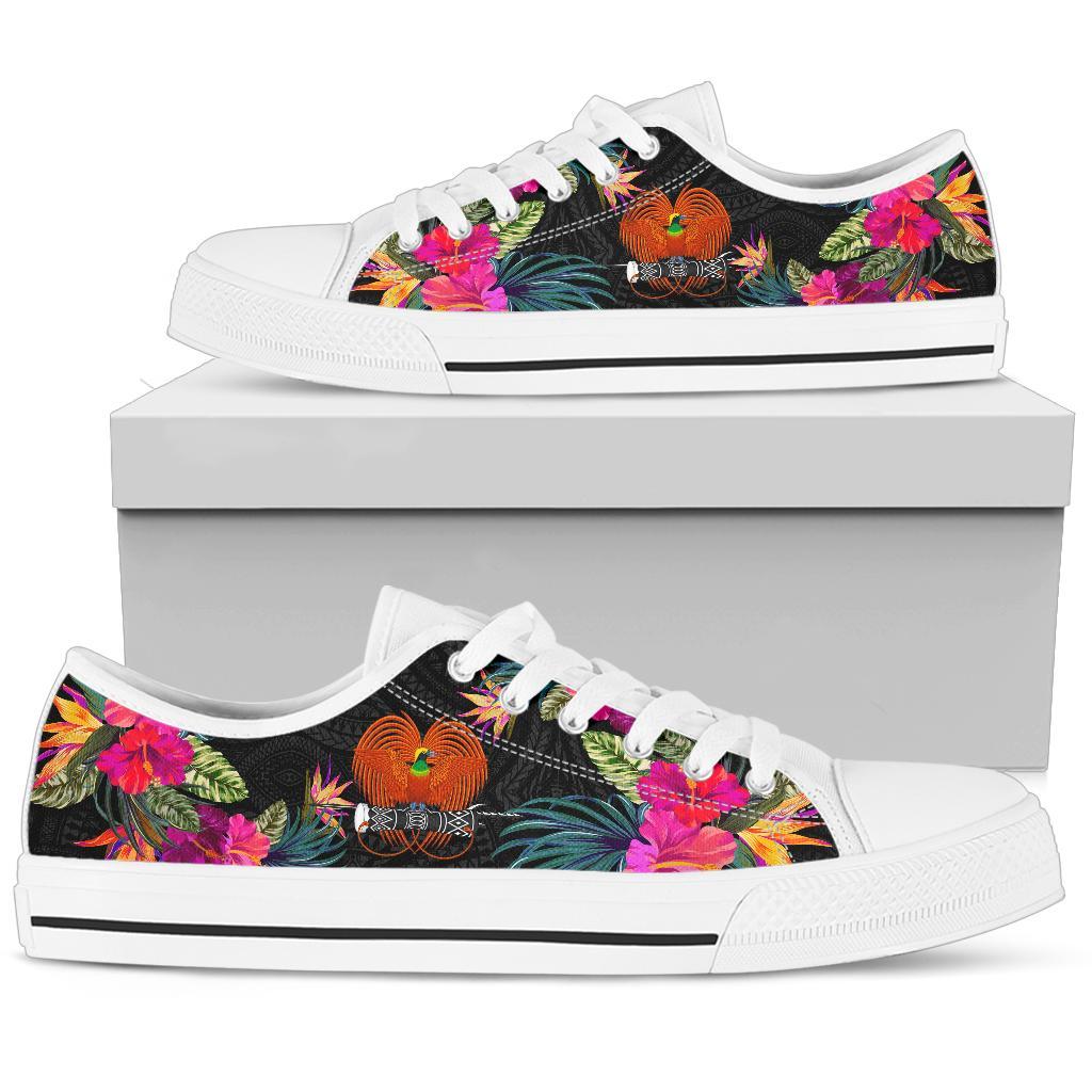 Papua New Guinea Low Top Shoe - Hibiscus Polynesian Pattern - Polynesian Pride