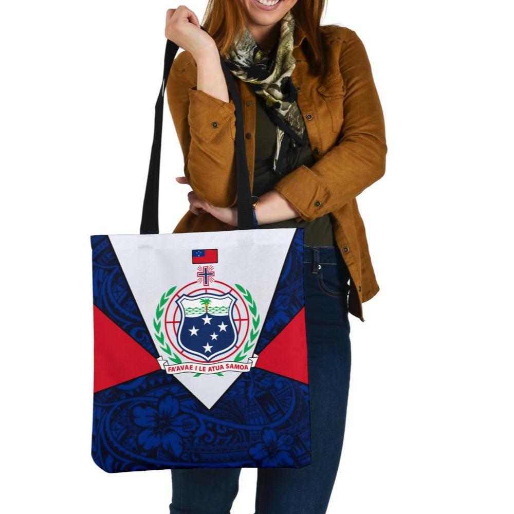 Samoa Polynesian Tote Bag - Legend of Samoa Tote Bag One Size Blue - Polynesian Pride