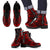 Palau Leather Boots - Polynesian Tattoo Red Red - Polynesian Pride