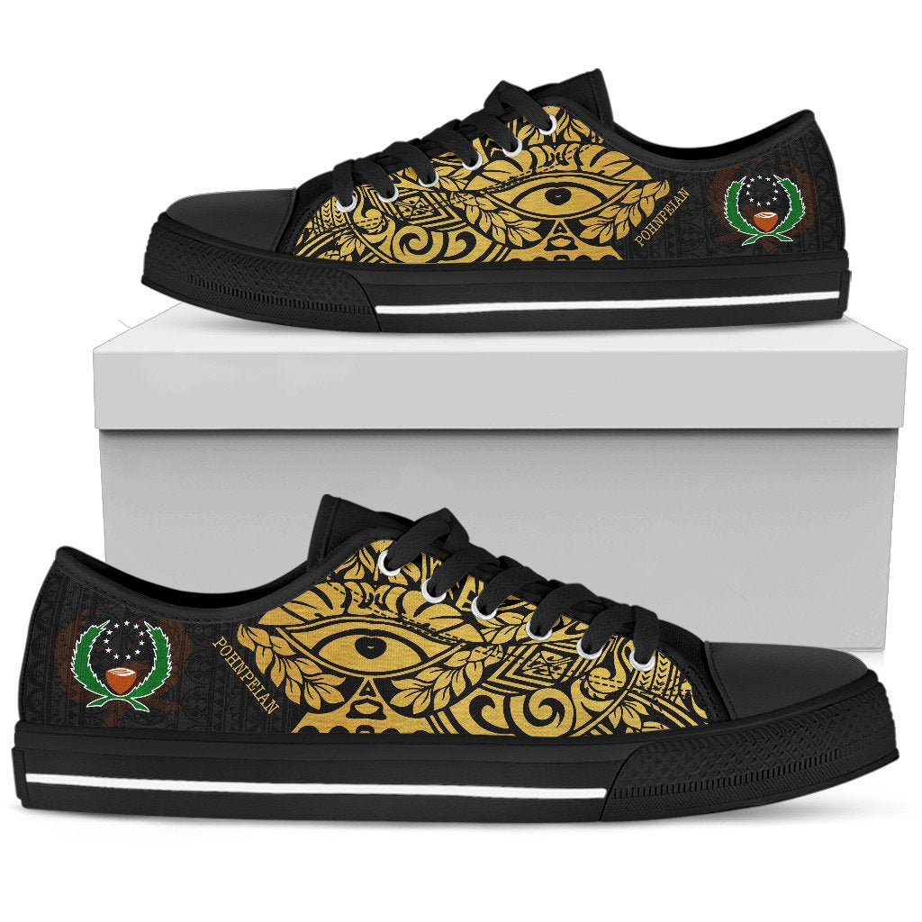 Pohnpei Micronesia Low Top Shoes - Erudite Eye - Polynesian Pride