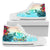 Polynesian Hawaii High - Top Shoes - View sea Hawaii with Turtle and Whale Unisex White - Polynesian Pride