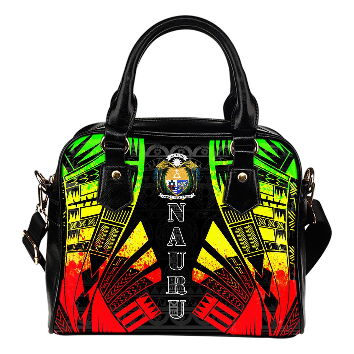 Nauru Shoulder Handbag - Polynesian Tattoo Reggae One Size Reggae - Polynesian Pride