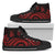 New Caledonia High Top Canvas Shoes - Red Tentacle Turtle Unisex Black - Polynesian Pride