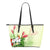 Hibiscus Small Leather Tote Bag 08 White - Polynesian Pride