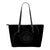 Hawaii Coat Of Arms Small Leather Tote - Gray - Frida Style Black - Polynesian Pride