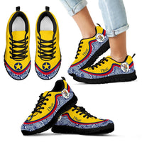 Niue Wave Sneakers - Polynesian Pattern Kid's Sneakers - Black - Niue Black - Polynesian Pride