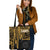 Tahiti Tote Bags - Tahiti Seal In Heartbeat Patterns Style (Gold) Tote Bag One Size Gold - Polynesian Pride
