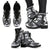 Tuvalu Leather Boots - Polynesian Tattoo Black - Polynesian Pride