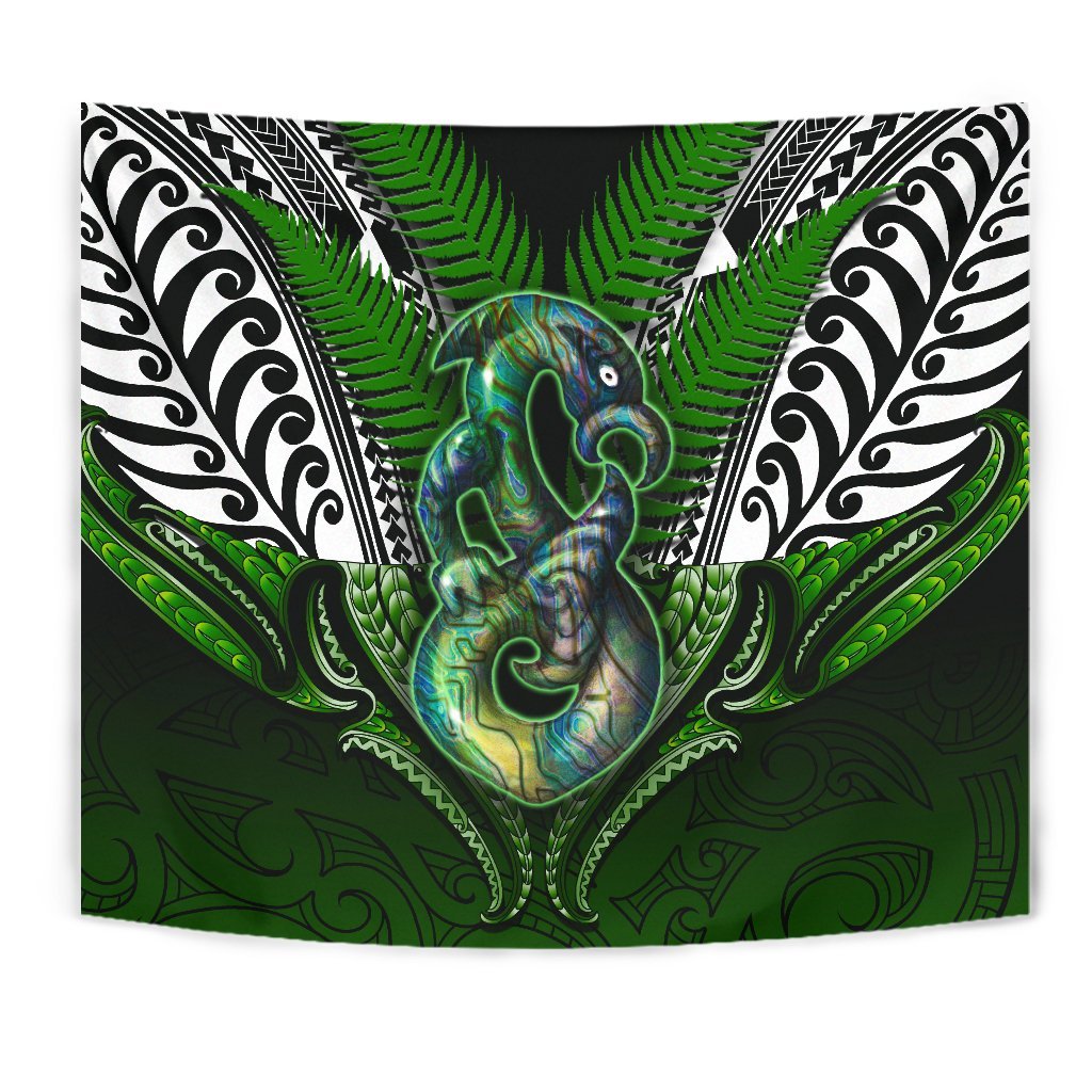 Manaia Mythology Tapestry Silver Fern Maori Tattoo - Polynesian Pride