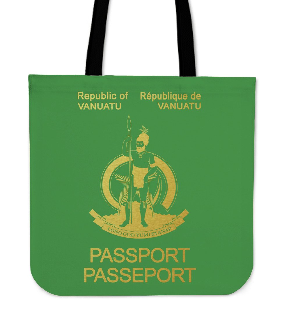 Vanuatu Passport Tote Bag Tote Bag One Size Green - Polynesian Pride