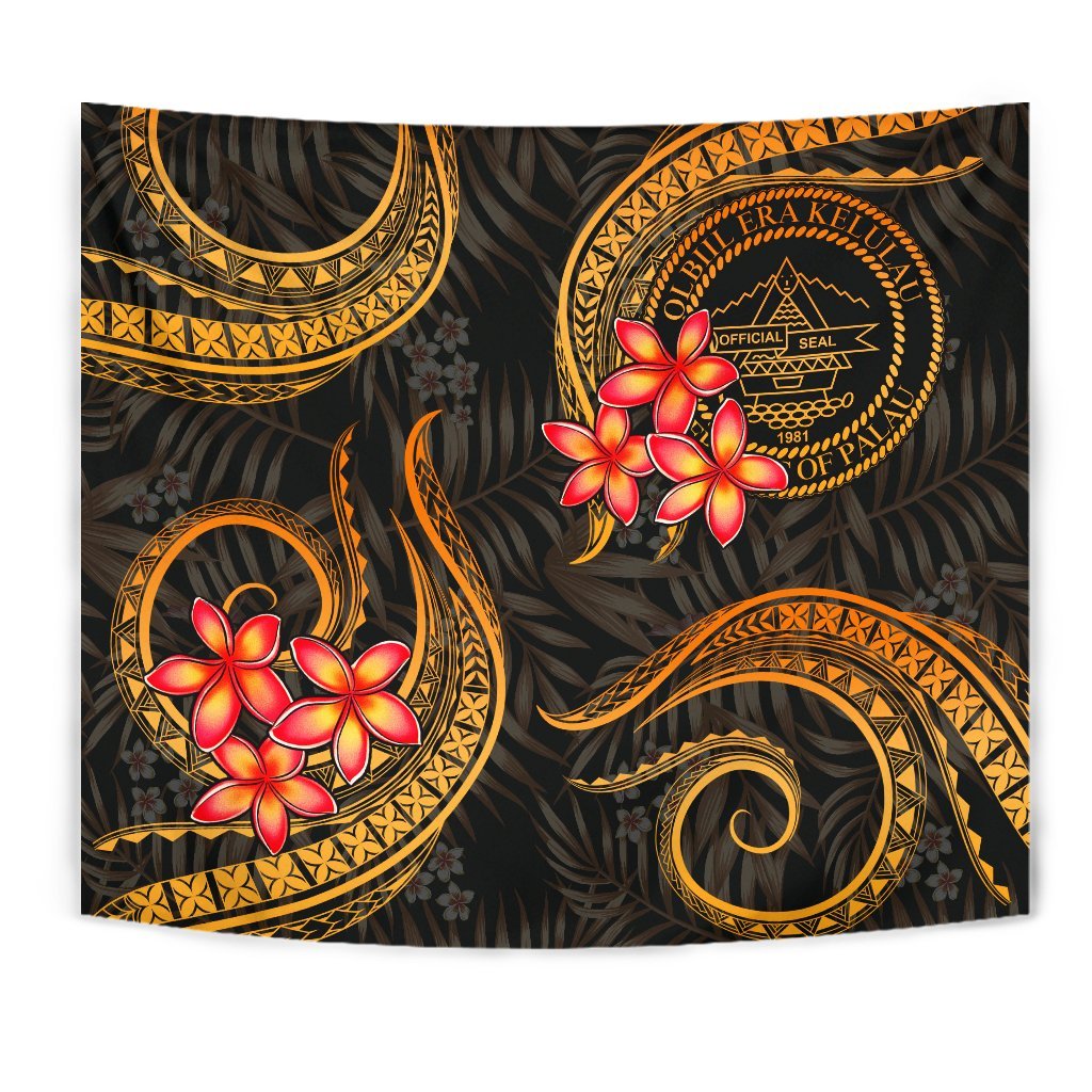 Palau Tapestry - Gold Plumeria - Polynesian Pride