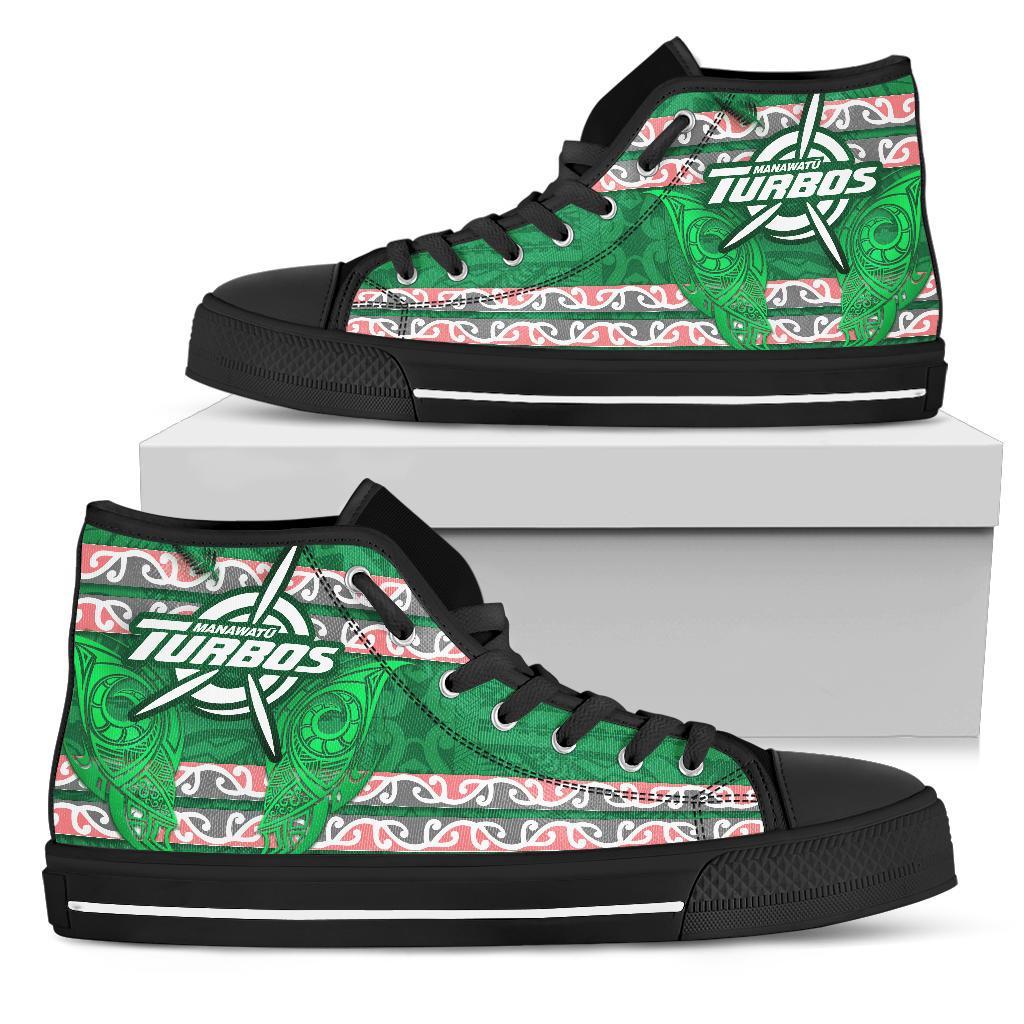 Manawatu Turbos High Top Shoe Maori Vibes Green - Polynesian Pride