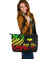 Papua New Guinea Large Leather Tote - Reggae Tentacle Turtle Reggae - Polynesian Pride